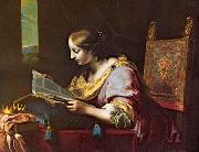 DOLCI, Carlo St Catherine Reading a Book sd oil painting reproduction